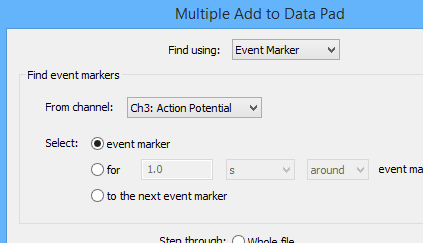 Using the Mulitple Add to Data Pad feature in LabChart 8